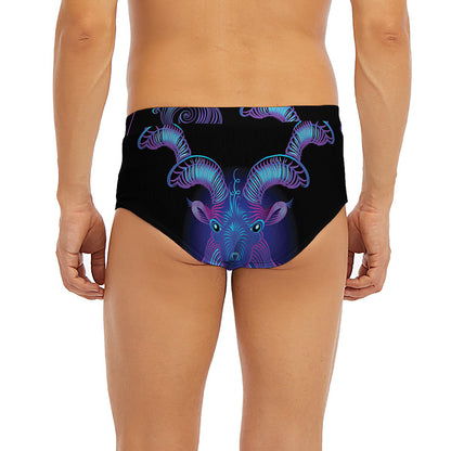Capricorn And Astrological Signs Print Men's Briefs