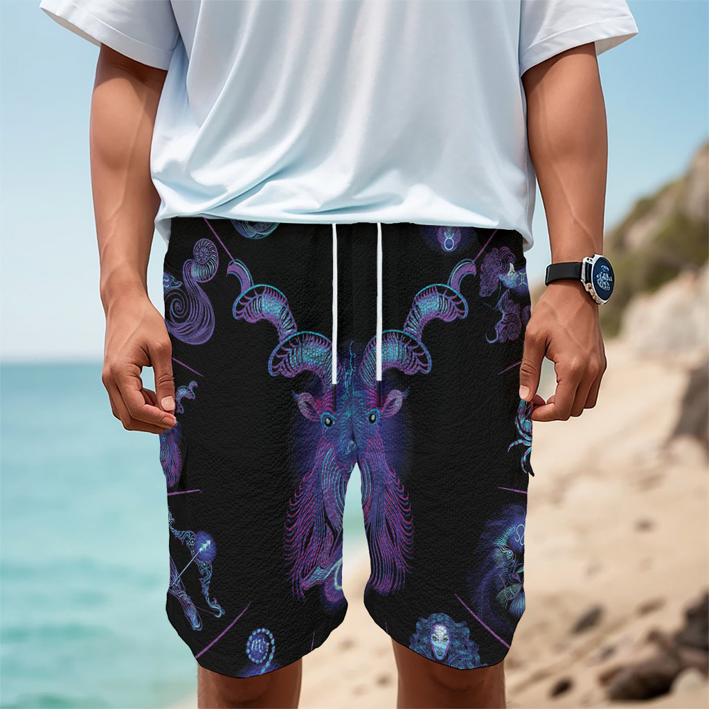 Capricorn And Astrological Signs Print Men's Cargo Shorts