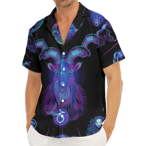 Capricorn And Astrological Signs Print Men's Deep V-Neck Shirt