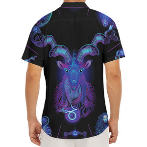 Capricorn And Astrological Signs Print Men's Deep V-Neck Shirt