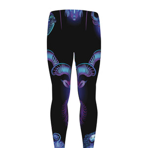 Capricorn And Astrological Signs Print Men's leggings