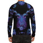 Capricorn And Astrological Signs Print Men's Long Sleeve Rash Guard
