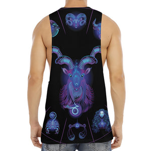 Capricorn And Astrological Signs Print Men's Muscle Tank Top