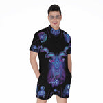 Capricorn And Astrological Signs Print Men's Rompers