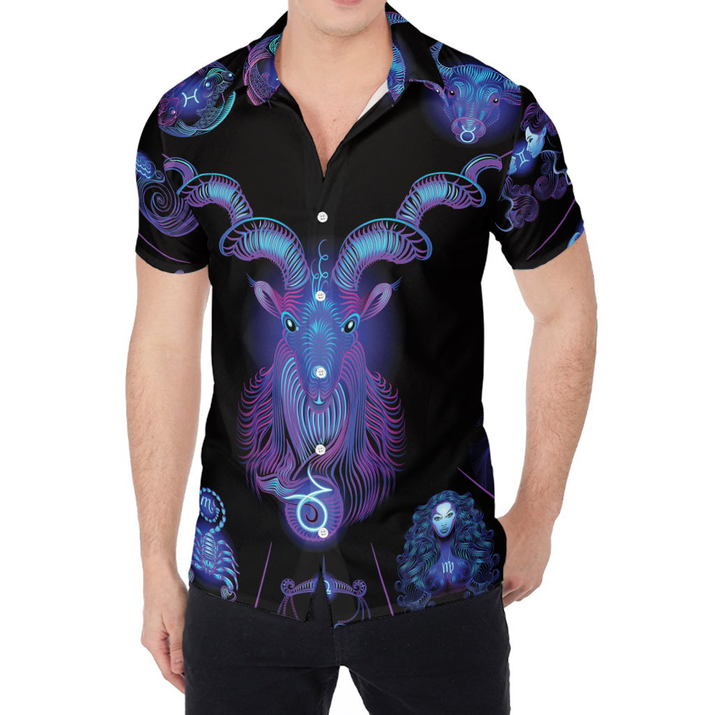 Capricorn And Astrological Signs Print Men's Shirt