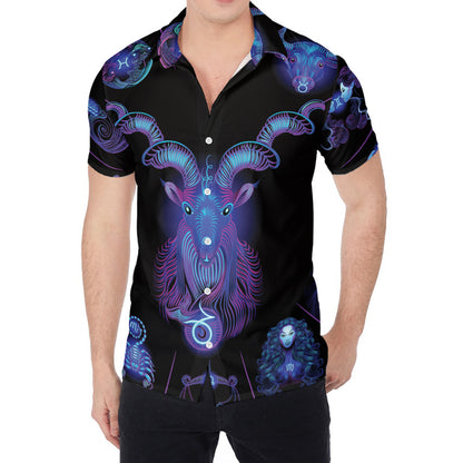 Capricorn And Astrological Signs Print Men's Shirt