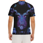 Capricorn And Astrological Signs Print Men's Short Sleeve Rash Guard