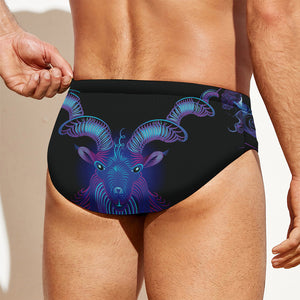 Capricorn And Astrological Signs Print Men's Swim Briefs