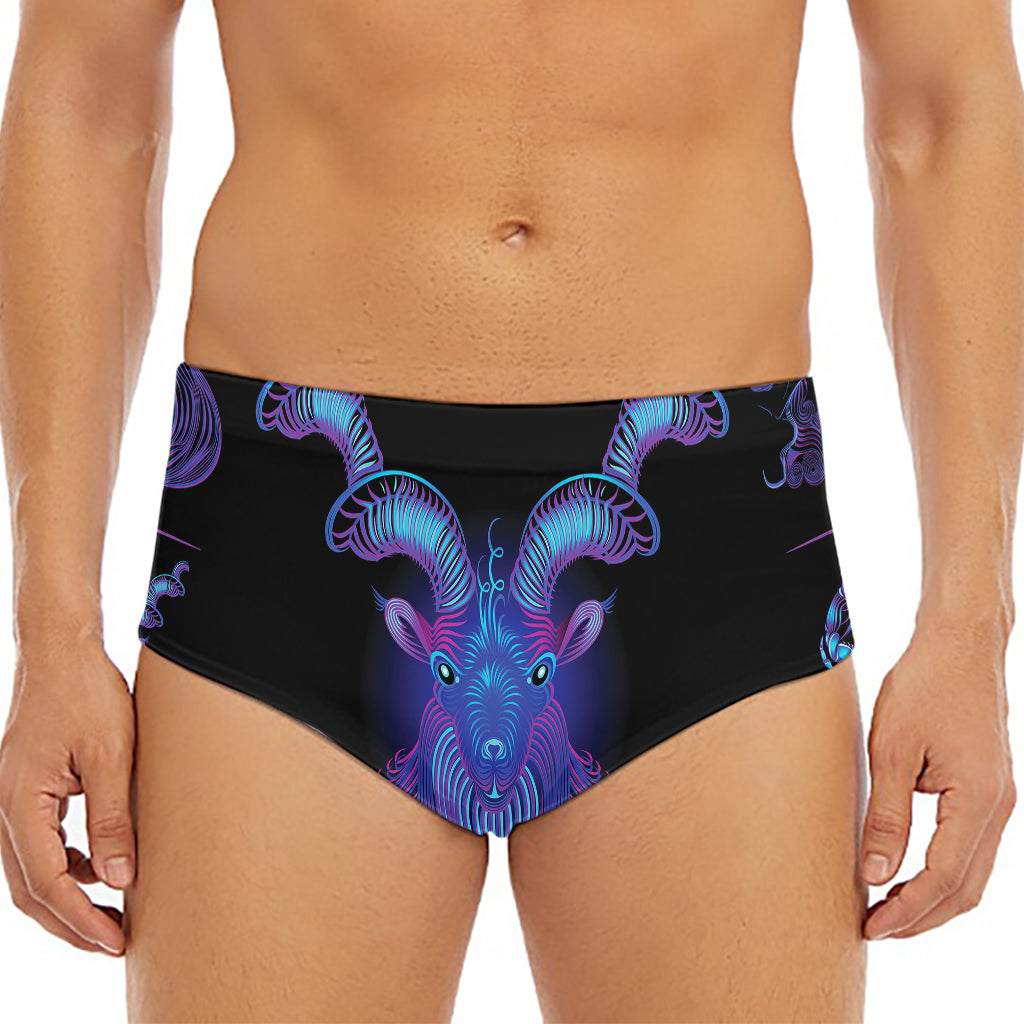 Capricorn And Astrological Signs Print Men's Triangle Swim Briefs