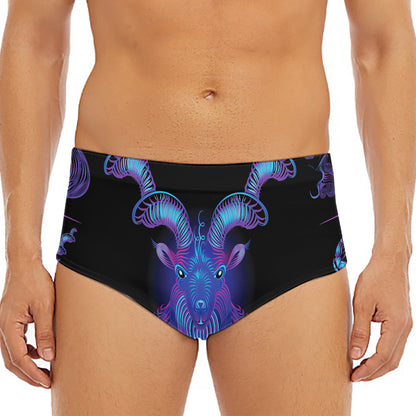 Capricorn And Astrological Signs Print Men's Triangle Swim Briefs