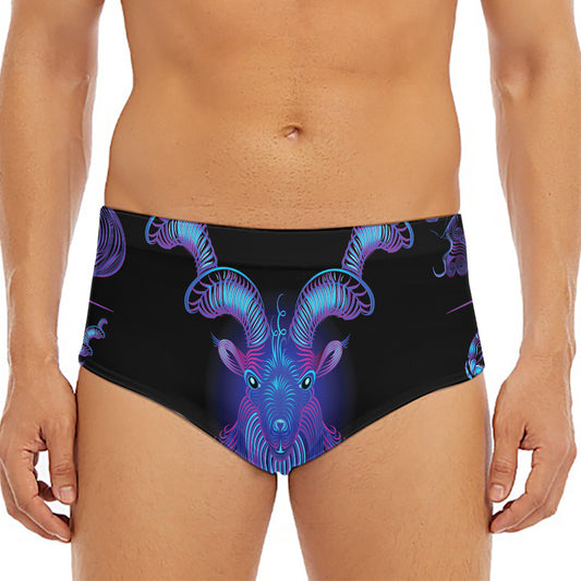 Capricorn And Astrological Signs Print Men's Triangle Swim Briefs