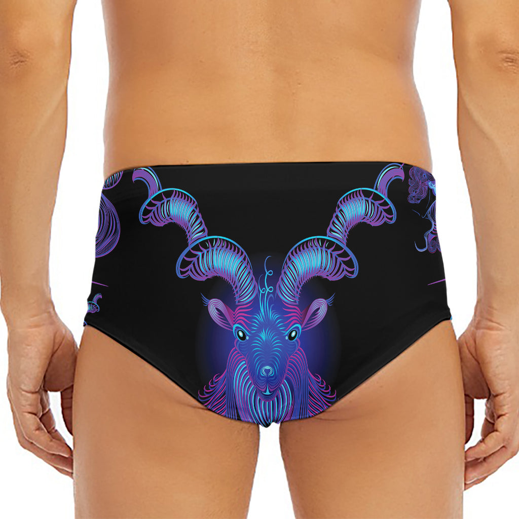 Capricorn And Astrological Signs Print Men's Triangle Swim Briefs