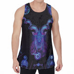 Capricorn And Astrological Signs Print Men's Velvet Tank Top