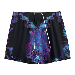 Capricorn And Astrological Signs Print Mesh Shorts