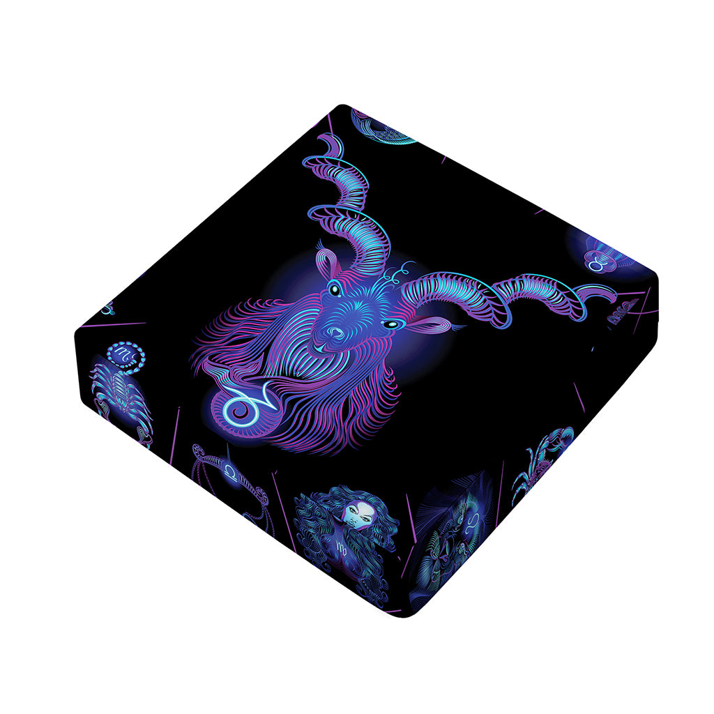 Capricorn And Astrological Signs Print Outdoor Seat Cushion Cover