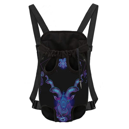 Capricorn And Astrological Signs Print Pet Carrier Backpack