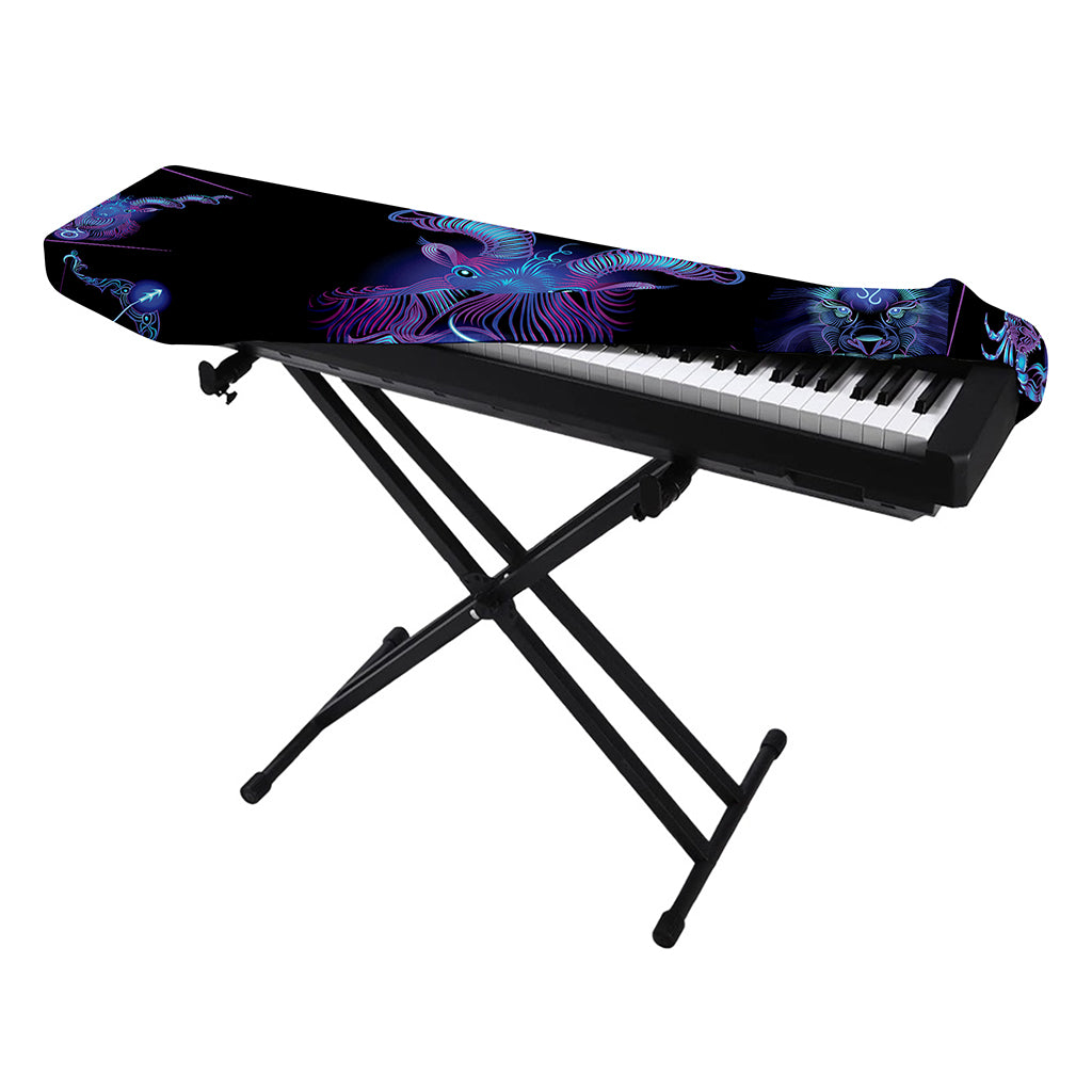Capricorn And Astrological Signs Print Piano Keyboard Cover