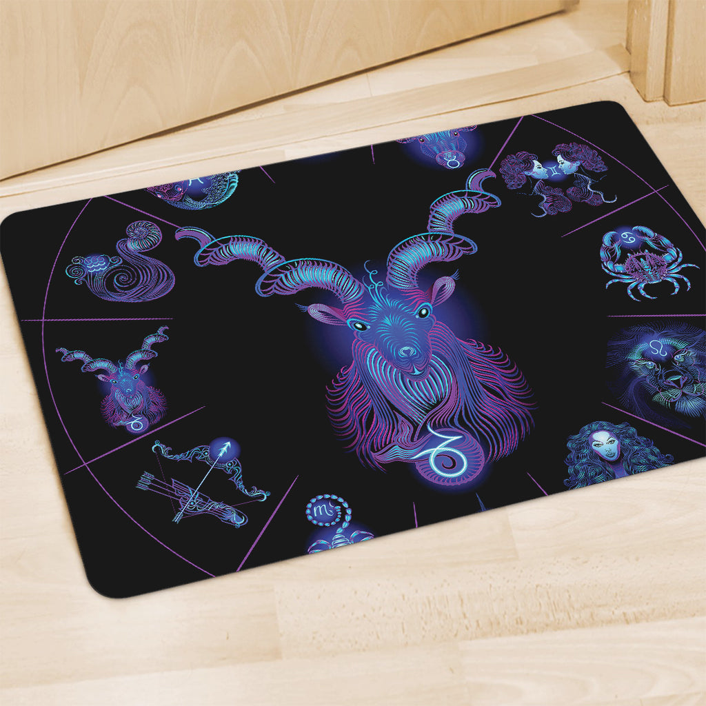 Capricorn And Astrological Signs Print Polyester Doormat