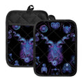 Capricorn And Astrological Signs Print Pot Holders With Pocket