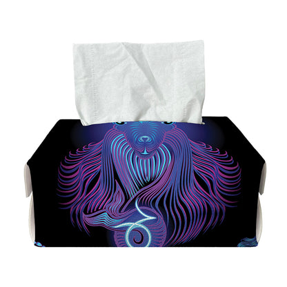Capricorn And Astrological Signs Print Rectangle Tissue Box Cover