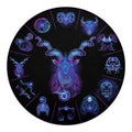 Capricorn And Astrological Signs Print Round Blanket