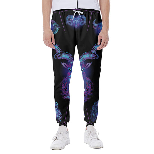 Capricorn And Astrological Signs Print Scuba Joggers
