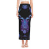 Capricorn And Astrological Signs Print Side Slit Maxi Skirt