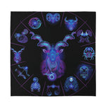 Capricorn And Astrological Signs Print Silk Bandana