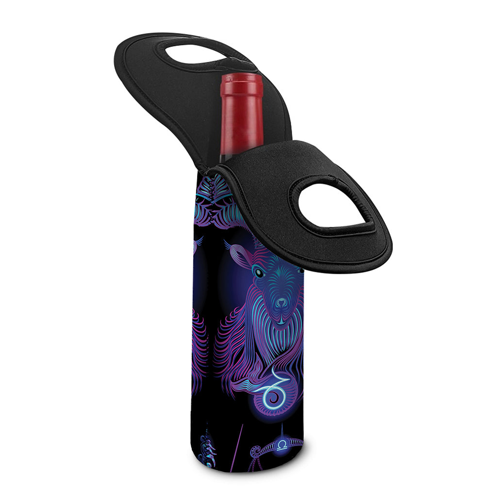 Capricorn And Astrological Signs Print Single Neoprene Wine Tote