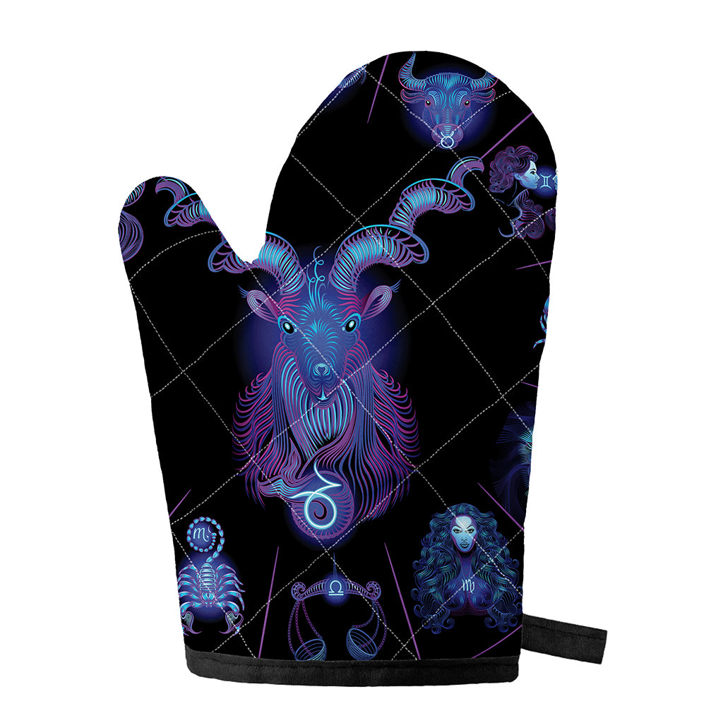 Capricorn And Astrological Signs Print Single Oven Mitt