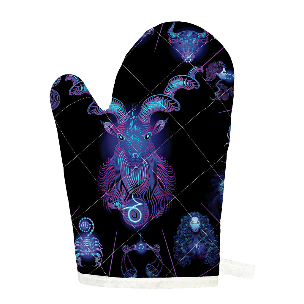 Capricorn And Astrological Signs Print Single Oven Mitt