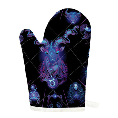 Capricorn And Astrological Signs Print Single Oven Mitt