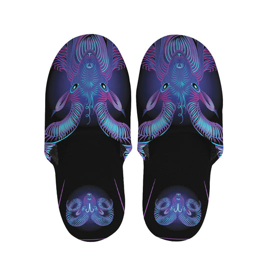Capricorn And Astrological Signs Print Slippers
