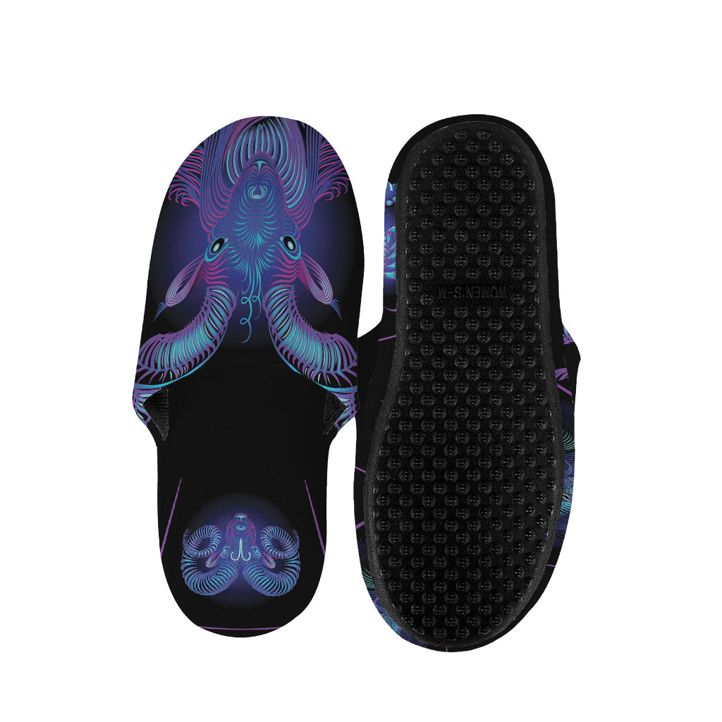 Capricorn And Astrological Signs Print Slippers