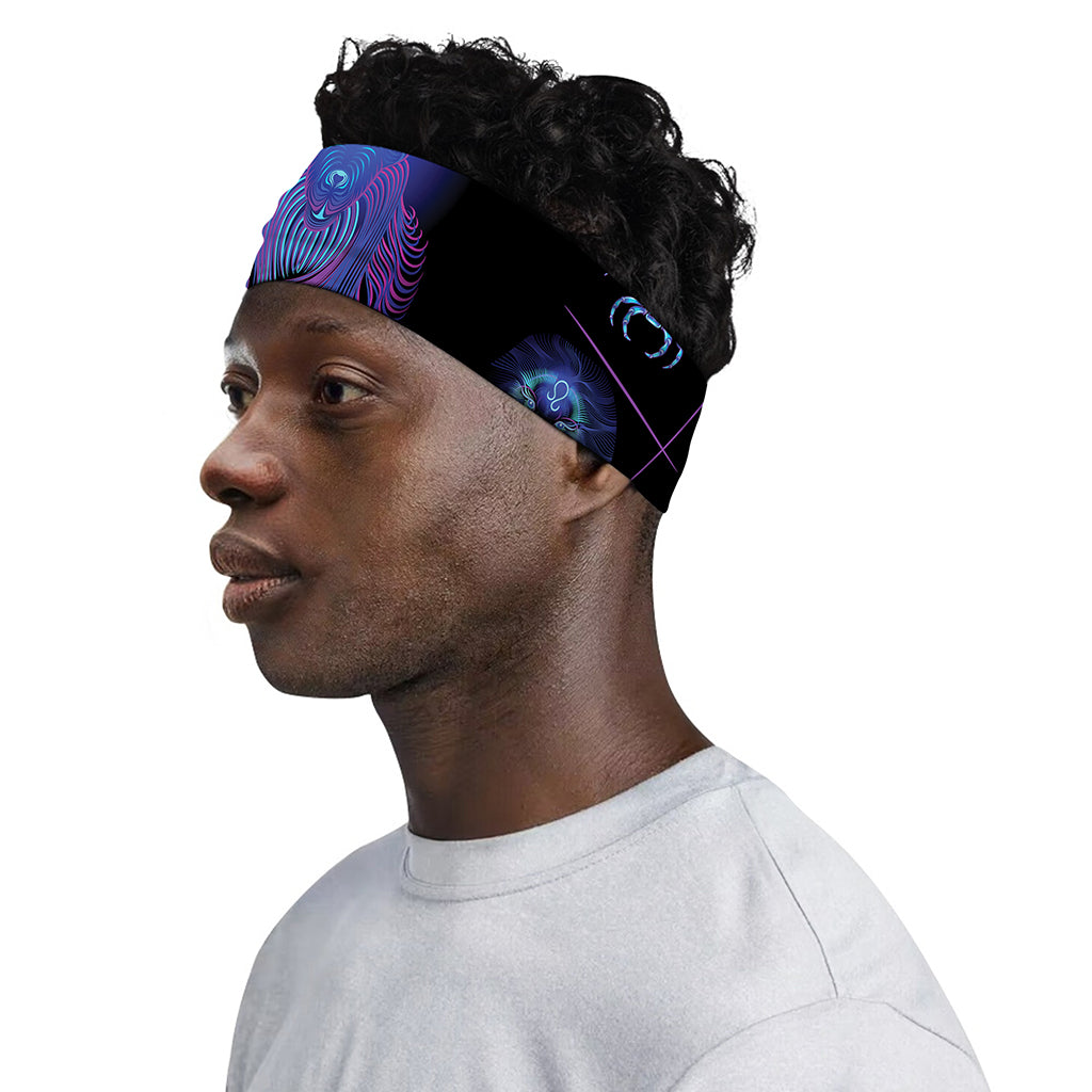 Capricorn And Astrological Signs Print Sports Headband
