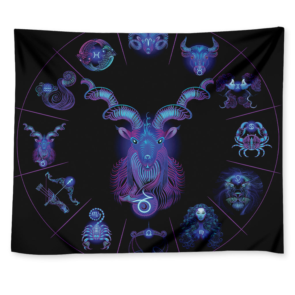 Capricorn And Astrological Signs Print Tapestry