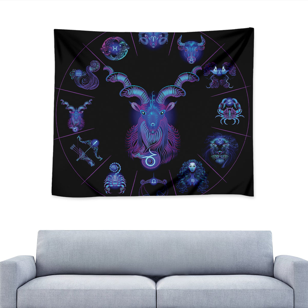 Capricorn And Astrological Signs Print Tapestry
