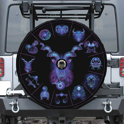 Capricorn And Astrological Signs Print Tire Cover With Camera Hole