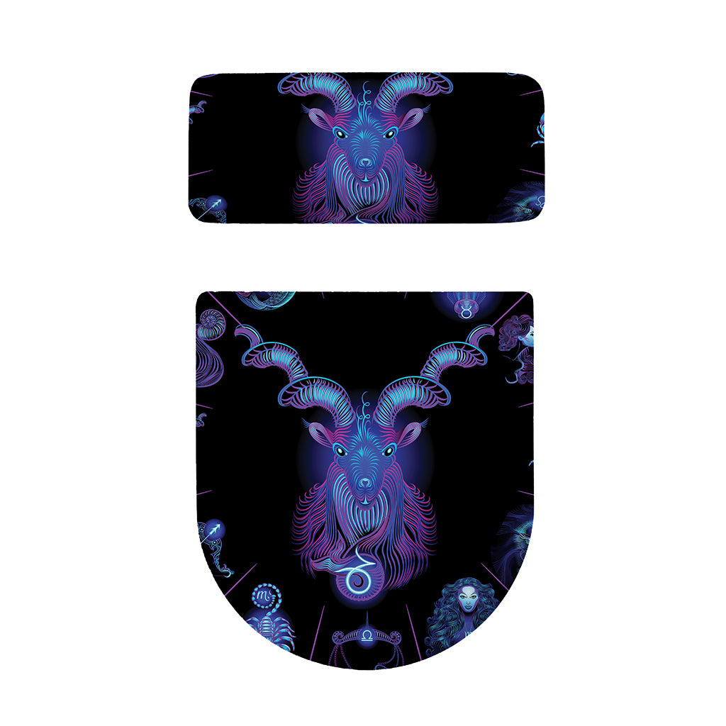 Capricorn And Astrological Signs Print Toilet Lid And Tank Cover Set