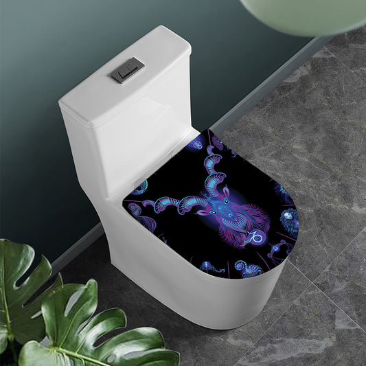 Capricorn And Astrological Signs Print Toilet Lid Cover