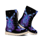 Capricorn And Astrological Signs Print Winter Boots