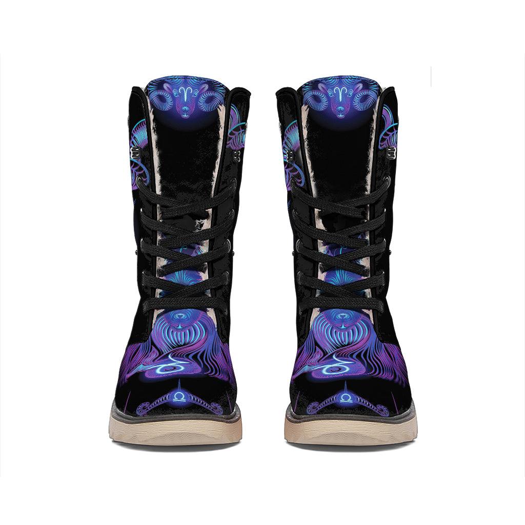 Capricorn And Astrological Signs Print Winter Boots
