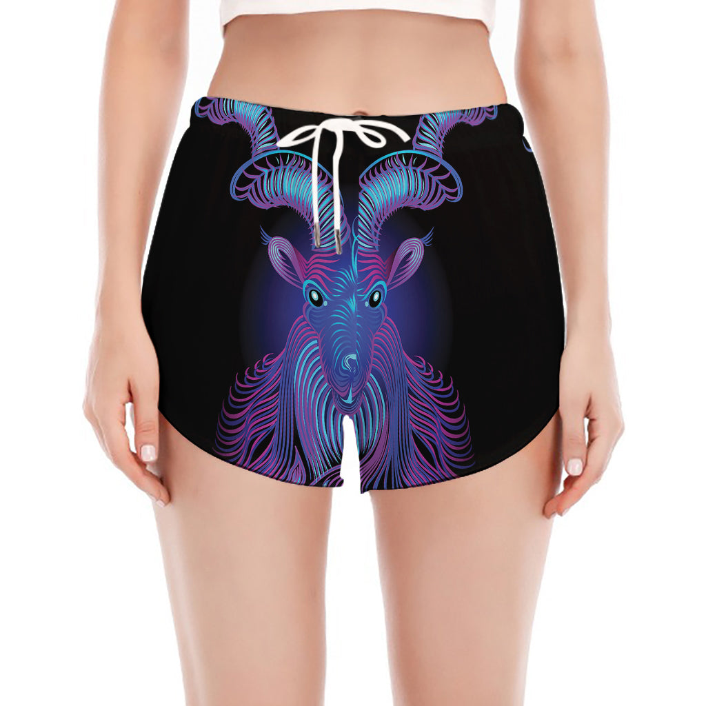 Capricorn And Astrological Signs Print Women's Split Running Shorts