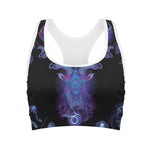 Capricorn And Astrological Signs Print Women's Sports Bra