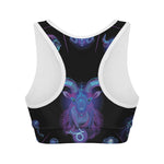 Capricorn And Astrological Signs Print Women's Sports Bra