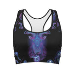 Capricorn And Astrological Signs Print Women's Sports Bra