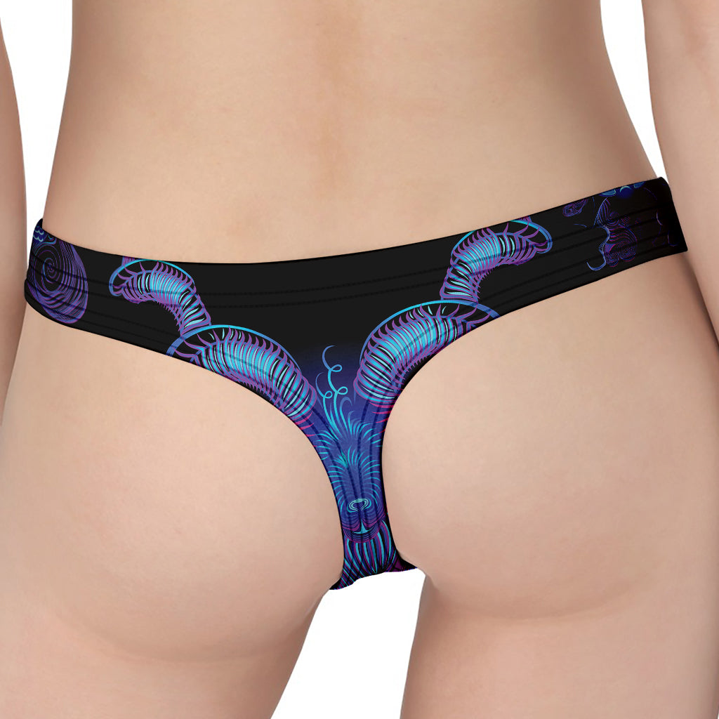 Capricorn And Astrological Signs Print Women's Thong