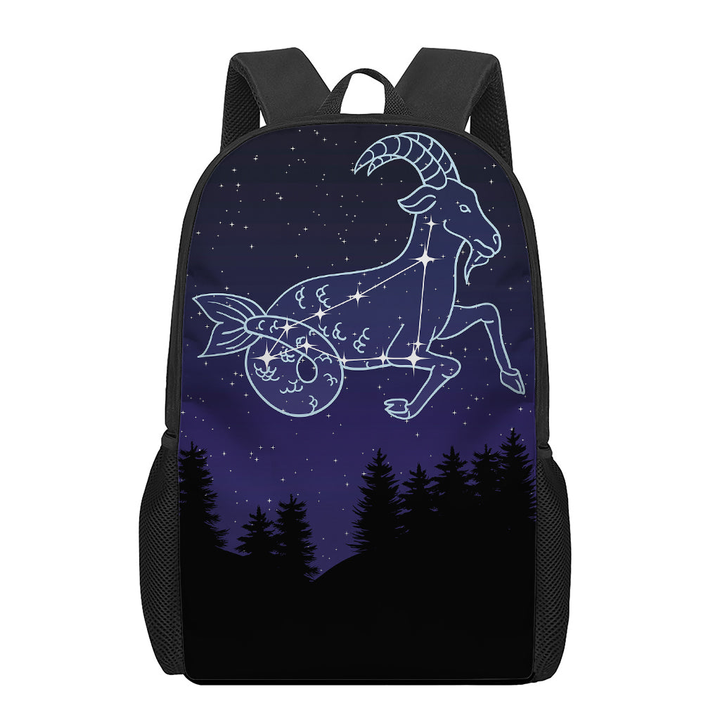 Capricorn Constellation Print 17 Inch Backpack