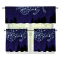 Capricorn Constellation Print 3 Piece Kitchen Curtains