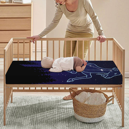 Capricorn Constellation Print Baby Crib Sheet